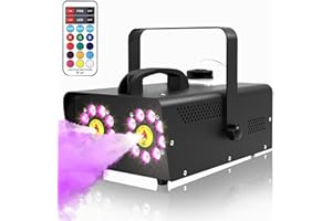 IMONE 1200W Continuous Fog Machine Christmas 18 Lights,High Output Smoke Machine Fog With Remote,Double Head Large Capacity F