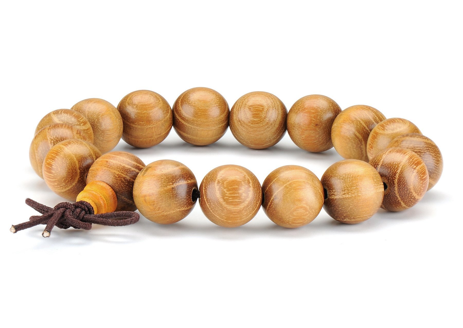 Thajaling Natural Wood Bead Bracelet Tibetan Buddhist Meditation Mala Prayer Beads Men Woman Elastic Bracelets