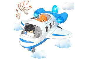 Wanborns Toy Airplane for Kids, Toys Toddler Planes Toys with Sound and Light, Mini Car Toys for 18 Months, 2 3 4 5 Years Old Boys Gift