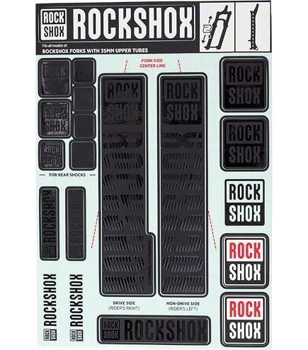 Kit Autocollants Pour Fourche Rock Shox Zeb Ultimate – Vinyle Mat, Résistant UV/eau, Compatible Tous Modèles