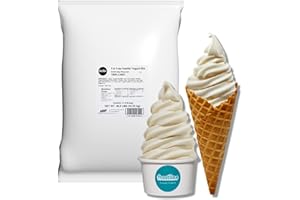 Frostline Vanilla Fat Free & Gluten Free Frozen Yogurt Mix | For use in Blender, Countertop Ice Cream Maker, Soft Serve Machine and More | Add Water, Dairy or Dairy Alternative | 6 lb Bag