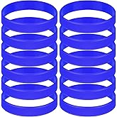 MATEPLUS 12 Pcs Rubber Bracelets Silicone Wristbands 12 Colors/Black/Green/Yellow/Orange/Blue/Purple/Red/Pink, Sport Elastic Silicone Bands
