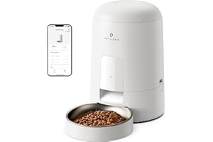 PETLIBRO Automatic Cat Feeder, WiFi Automatic Cat Food Dispenser Rechargeable Battery-Operated with 30-Day Life, AIR Pet Feeder for Cat & Dog, Timed Cat Feeder 1-6 Meals Control, 2L Auto Cat Feeder