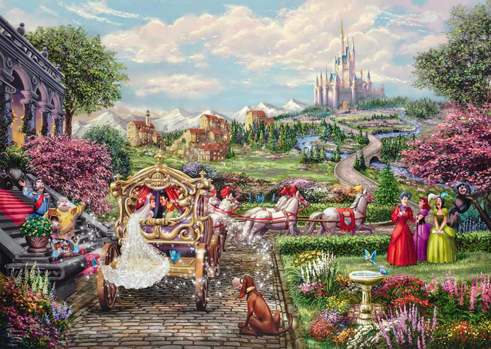 Schmidt | Thomas Kinkade: Disney Cinderella - Happily Ever After (1,000 Pieces) | Jigsaw Puzzle | Ages 14+ | 1+ Players