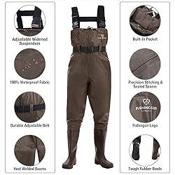 FISHINGSIR Fishing Waders for Men with Boots Womens