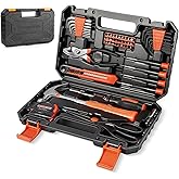 MarvTool 57 Piece Basic Tool Set, Home Repair Hand Tool Kit, General Household Tool Box, Portable Toolbox with Storage Case for Homeowner, DIY, Handyman, Women, Men