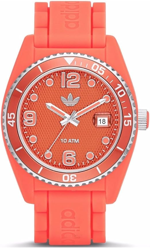 Adidas adh2939 Rubber Strap Wrist Watch Orange Amazon.co.uk Watches