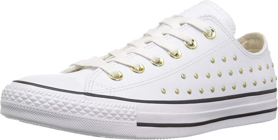 gold and white converse