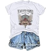 Weetiotio Christian Shirts for Women Bible Verse Boho Graphic Tees Shirt Religious Tshirts Vintage Floral Casual Summer Tops