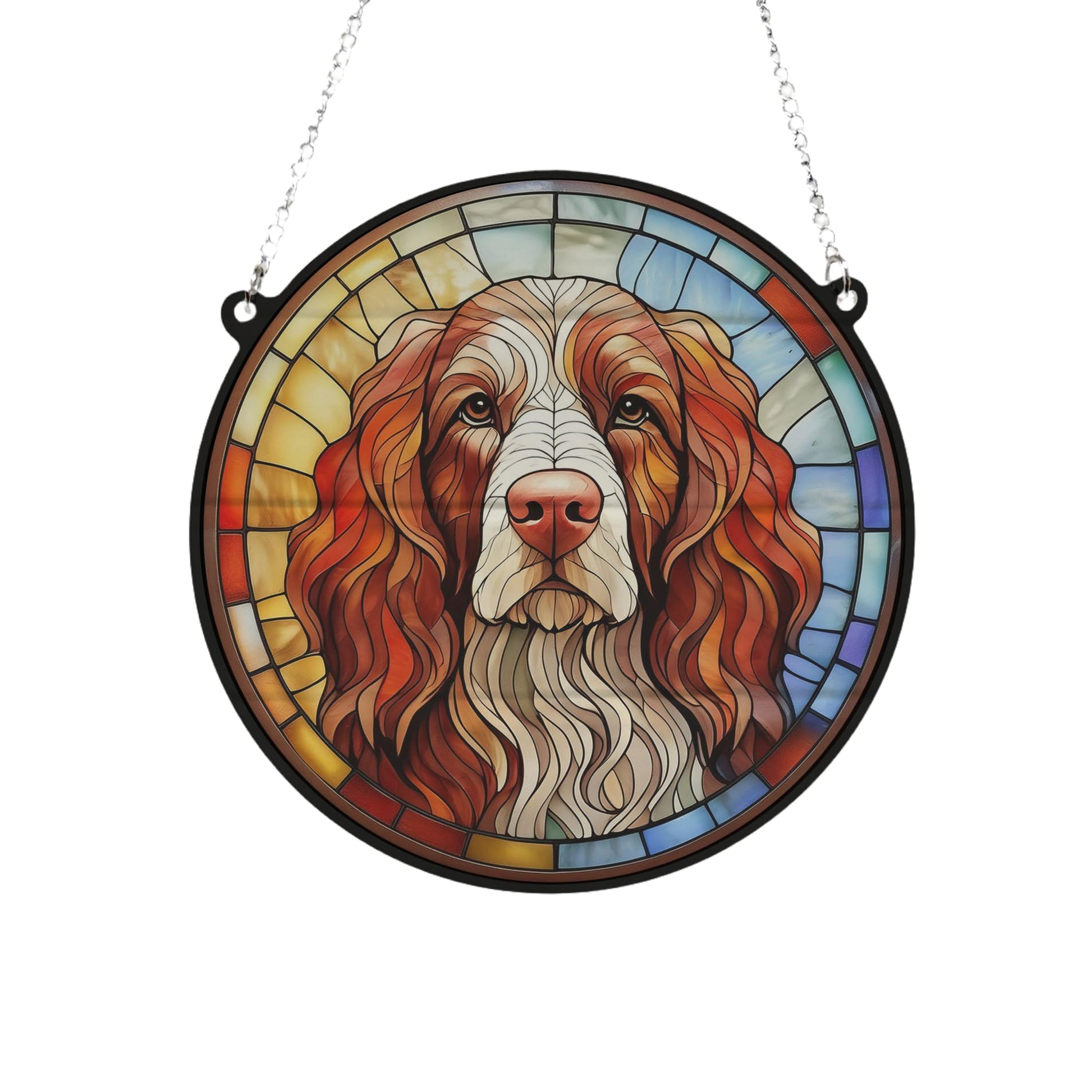 Cocker Spaniel Stained Glass Effect Suncatcher Gift for Dog Lovers - 19cm
