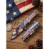 MTECH USA 250th Anniversary Commemorative Pocket Knife Patriotic American Flag Design Folding Knife (American Flag With Eagle-2065F)