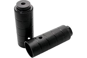 Ruiwaer 1 Pair Mountain Bike Steel Pegs Bicycle Pedal Front Rear Axle Foot Pegs 110 x 38mm Bike Accessories, Black