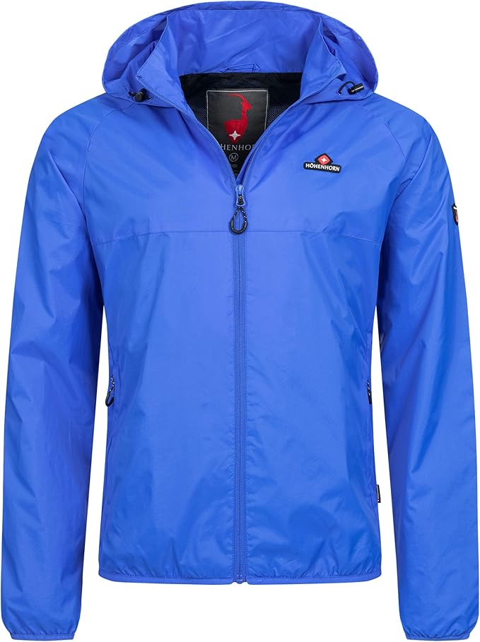 Herren Outdoor-Jacke Wasserdicht - Leichte Freizeitjacke Mit Abnehmbarer Kapuze