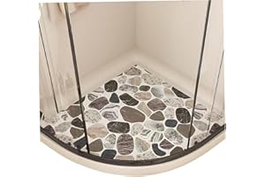 Bathtub Mats, Corner Shower Mat, 22x22 Inch Water-Absorbent Non-Slip Shower Mat, Curved Fan-Shape Loofah Shower Mat, Quick Dr