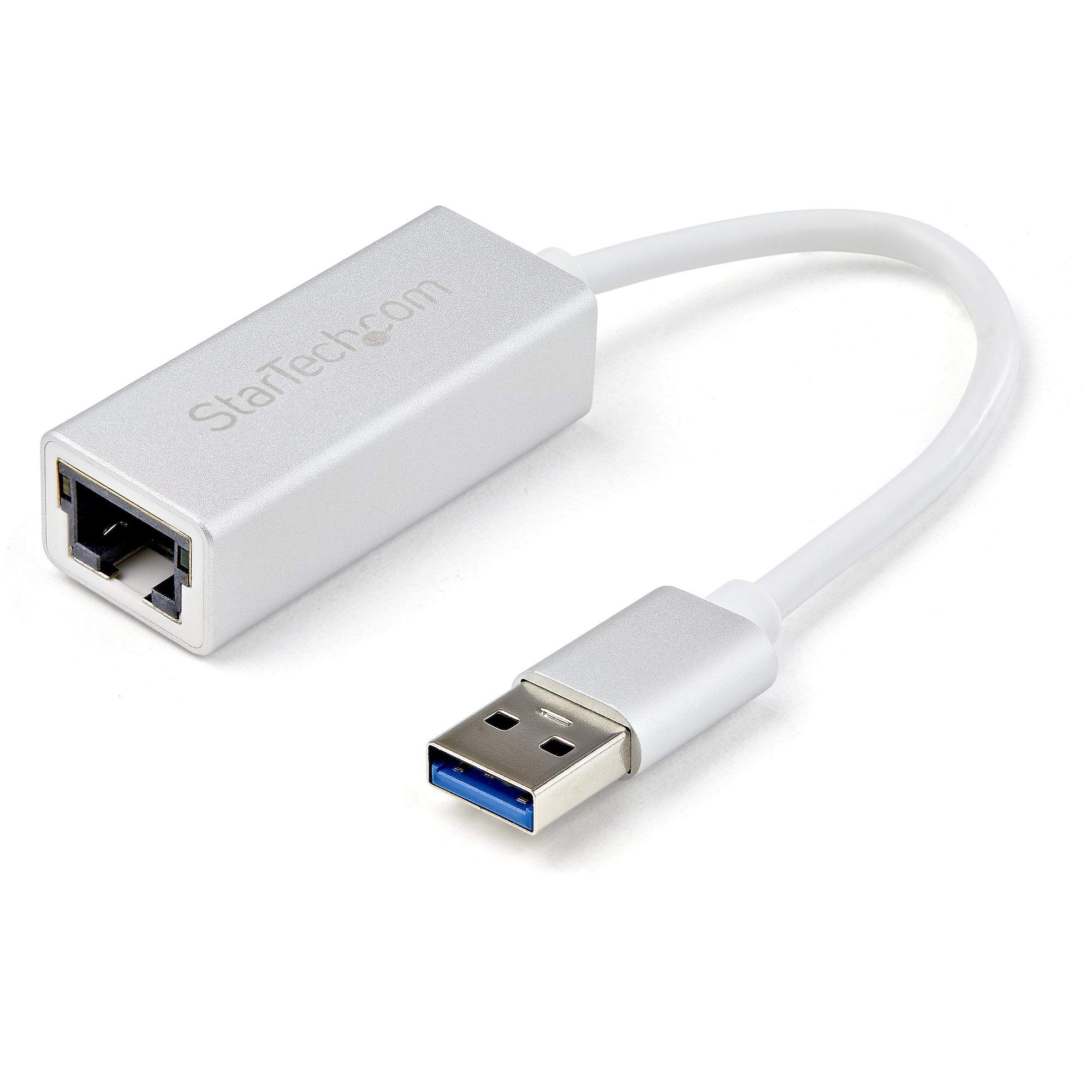 StarTech.com USB 3.0 to Gigabit Network Adapter - Silver - Sleek Aluminum Design for MacBook, Chromebook or Tablet - Native Driver Support (USB31000SA)
