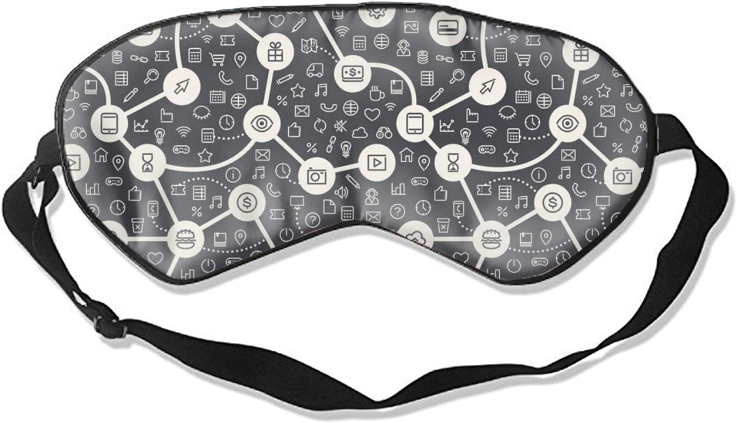 Women's Contrasty Dark Sleep Eye Mask with Adjustable