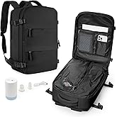 wepadre Vacuum Backpack Travel with Pump Travel Backpack with Vacuum System Easy Vac Pack Backpacks Vacpack Compression Backpacks Mochila de Viaje Compresion al Vacio Black