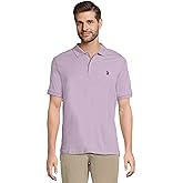 U.S. Polo Assn. Men's Solid Short Sleeve Interlock Polo Shirt, Golf Shirts for Men, Business Casual Polos