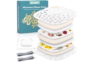 Etcokei Large Flower Press Kit for Adults & Kids, Microwave Flower Pressing Kit 9" x 9", Quickly Flowers Press for Plant DIY Arts, Resin Crafts, Scrapbooking, Nail Craft, Great Gift for Lovers