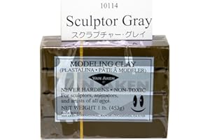 Van Aken Plastalina Modeling Clay Sculptor Gray 1 lb. bar