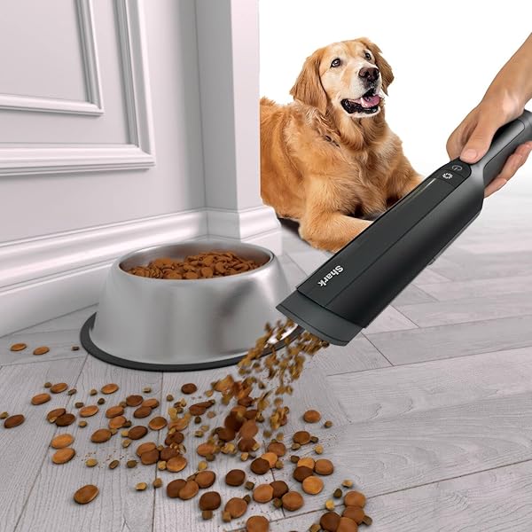 SHARK WANDVAC CORDLESS HAND VAC, LIGHTWEIGHT & PORTABLE AT 1.4 LBS. WITH POWERFUL SUCTION, CHARGING DOCK, ONE-TOUCH EMPTY FOR CAR & HOME, ACCESSORIES INCLUDED, BLACK (RENEWED)