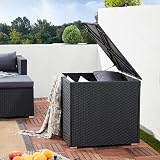 CASARIA Polyrattan Garden Cushion Storage Box 318L 75x75x70cm Waterproof Gas view 7