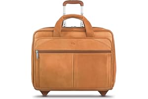 SOLO NEW YORK Solo Walker Leather Rolling Laptop Bag, Tan