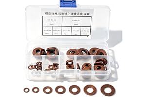 Oumefar Belleville Locking Washers Set, 7 Sizes Stainless Steel Compression Flat Disc Spring, Heavy Load Short Stroke, for In