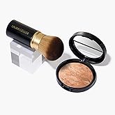 LAURA GELLER Baked Balance-N-Glow Illuminating Color Correcting Foundation - Light - Retractable Airbrush Kabuki Brush (2 PC)