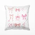 BCLOSE Danish Pastel Pillow Cover 18x18 - Pink Daisy Coquette Aesthetic For Bedroom Decor