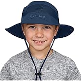 Kids Sun Hat Fishing Hats for Boys Girls UPF 50+ Wide Brim Bucket Hats for Kids Hiking Safari Hat