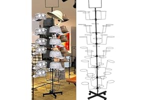 RIGMA HAT DISPLAY - HAT RACKS - Winter, Baseball, Cowboy, Womens, Mens, Baby - HARD DURABLE HAT STAND RACK - 7 TIER 35 HATS