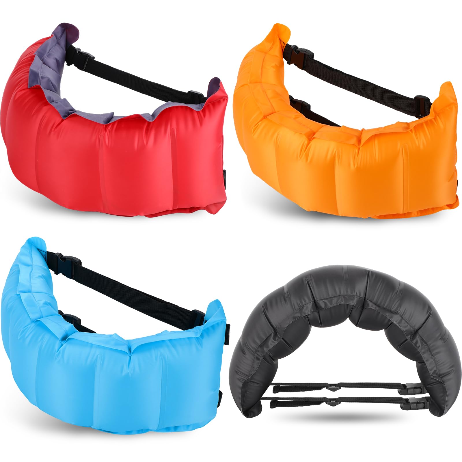 Photo 1 of Lewtemi Inflatable Swim Belt Pool Flotation Portable Waist Floatation Aid for Adults Adjustable Portable Swim Training Flotation Belt with Buckle and Rope for Swimming Beginners(Colorful)