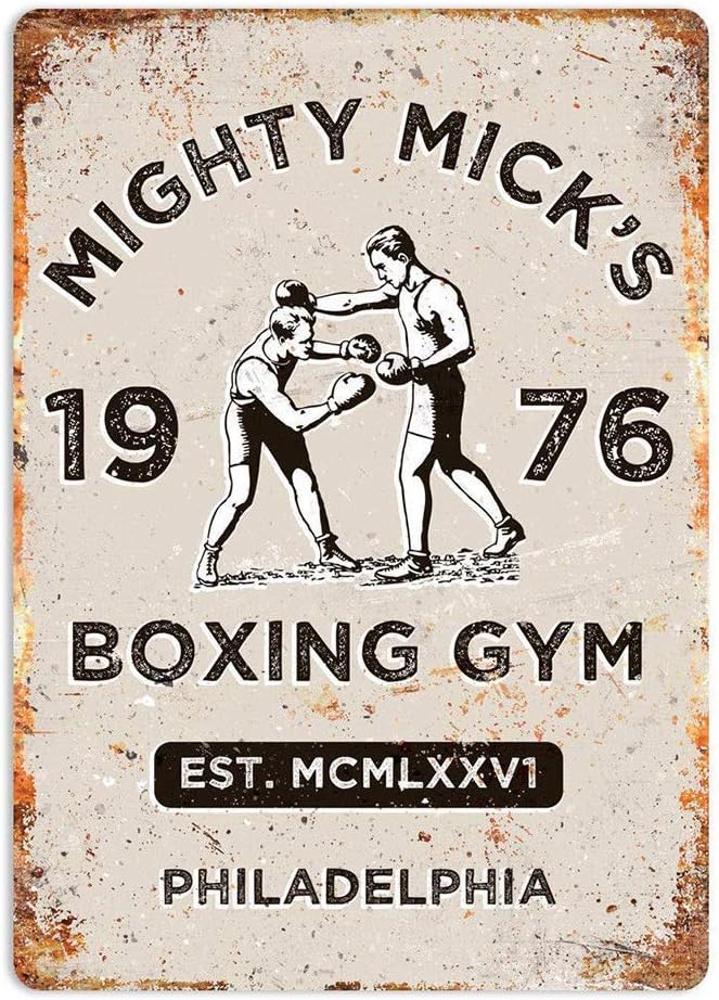 Mighty Mick's Boxing Gym Metal Plaque Tin Wall