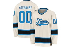 Custom Hockey Jersey Printed Stitched Personalized Name Number Logo Hockey Shirt Long Sleeve for Men Women Youth