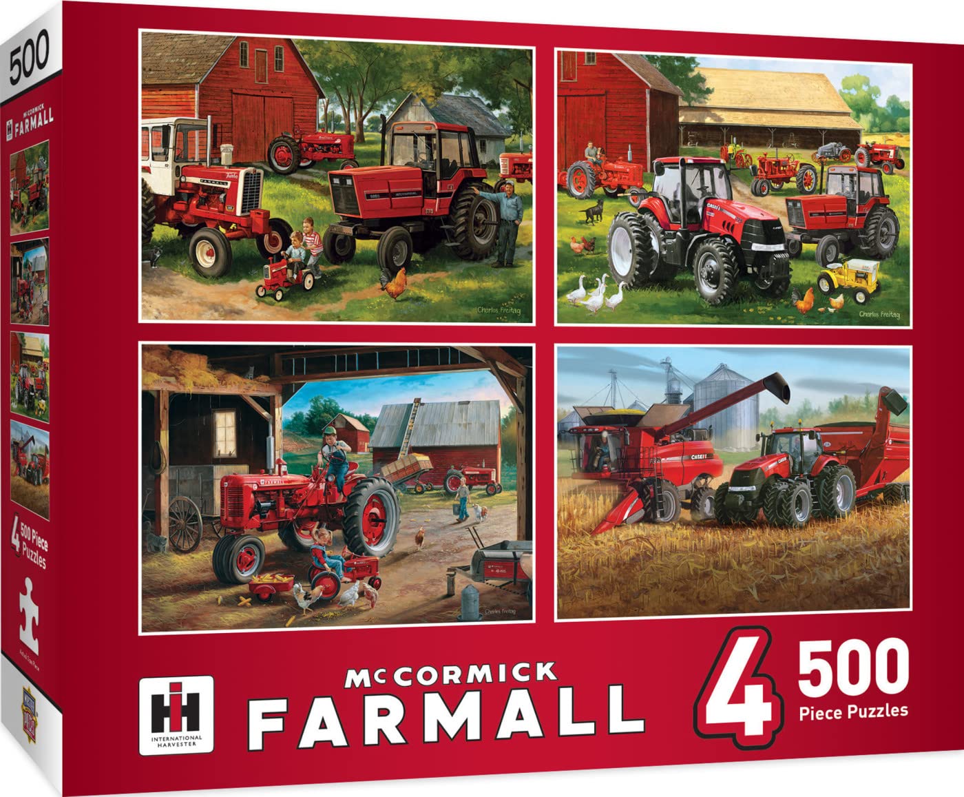 Photo 1 of MasterPieces 2000 Piece Jigsaw Puzzle for Adult, Family, Or Youth - Farmall 4-Pack 14" X 19" - Family Owned American Puzzle Company