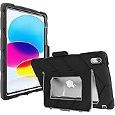 Gumdrop Hideaway Rugged iPad case Fits Apple 11 Generation A16 & 10th Gen Drop Tested Cover-Black