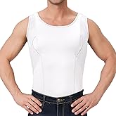 NELKBI Concealed Carry Holster Tank Top Mens Crew Neck Sleeveless Conceal Carry Shirts Clothing for Men with Large Pockets