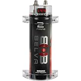 Belva BB2D 2.0 Farad Capacitor with Digital Red Display, Perfect for Systems up to 2000W