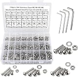 FandWay 304 Stainless Steel Bolts Nuts Set M3 M4 M5 M6 Button Head Screws