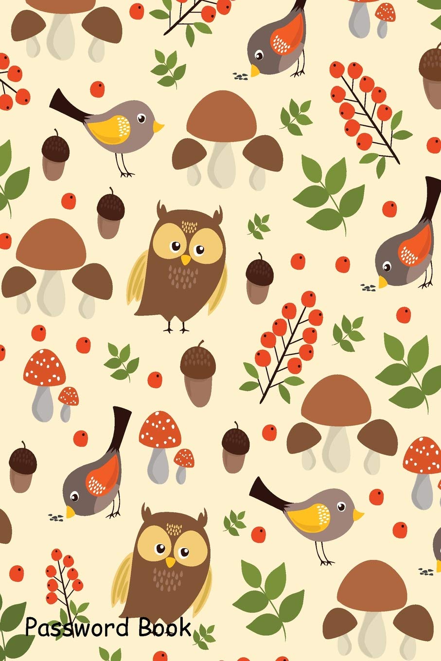 Password Book: Include Alphabetical Index With Forest Animals