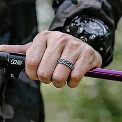 ThunderFit Silicone Wedding Ring Unisex, Laser