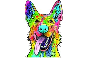Enjoy It Dean Russo German Shepherd Car Stickers 2-Pack, Outdoor Rated Vinyl Sticker Decals for Windows, Bumpers, Laptops or Crafts