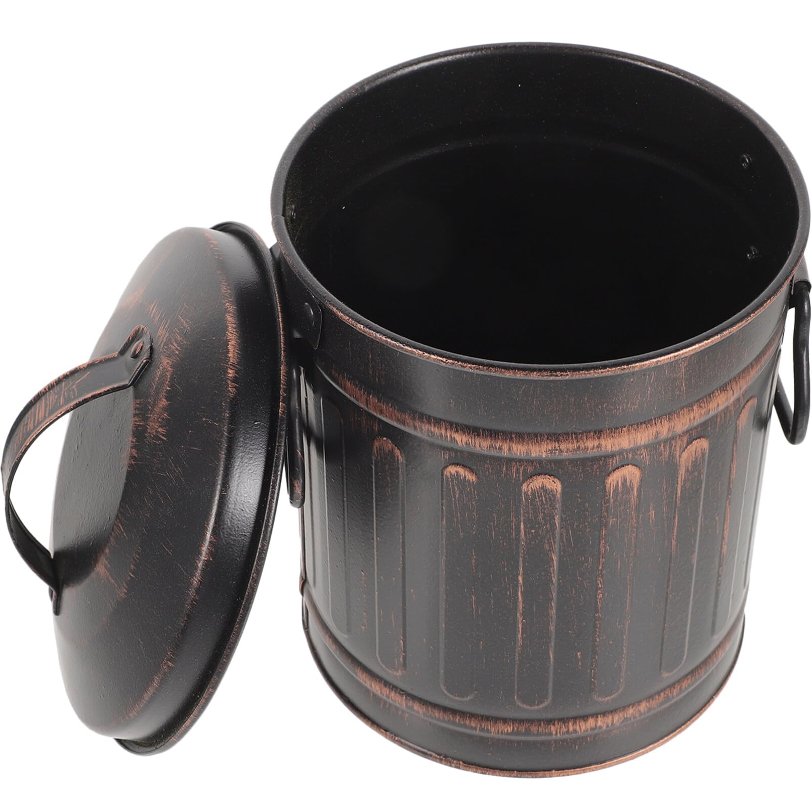 OSALADI Ash Bucket with Lid Fireplace Ash Bucket Metal Charcoal Can Pail Pellet Storage Container for Fireplace Fire Pits Hearth Accessories