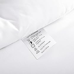 ROSGONIA White Comforter Queen, 3pcs Comforter for