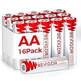 BEVIGOR Lithium Batteries AA Size 16 Pack 1.5V