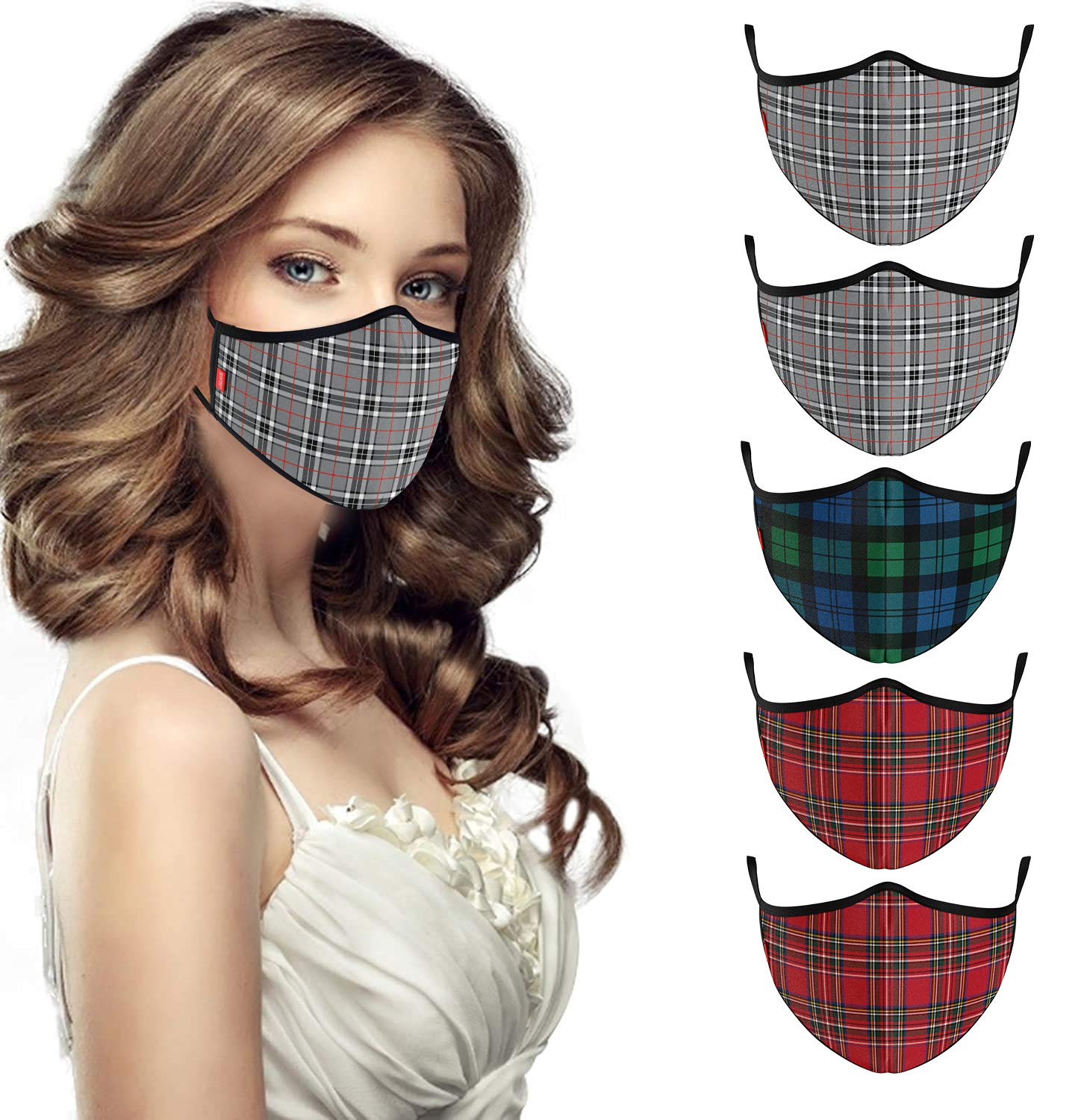 COOL Mask Unisex 3 Layer Reusable Washable Face Mask ( Pack of 5 )