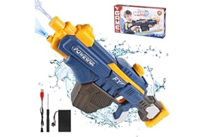 AFQJF Electric Water Gun, Squirt Guns for Adult, Powerful Water Blasters, Fully Auto Refill Water Soaker with Battery Powered, 680cc Water Tank, Long Range 35 Ft, Pool Outdoor Toys for Kids Ages 8-12