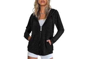 Cucuchy Style Womens Zip Up Hoodies Long Sleeve Hoodie Jackets Lightweight Tunic Sweatshirt Open Front Cardigan