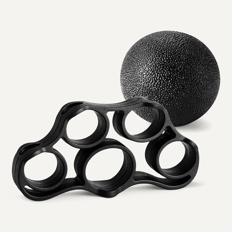 Grip Strength Trainer, Kit Rinforzante Per Avambraccio, 5 Pezzi, Nero
